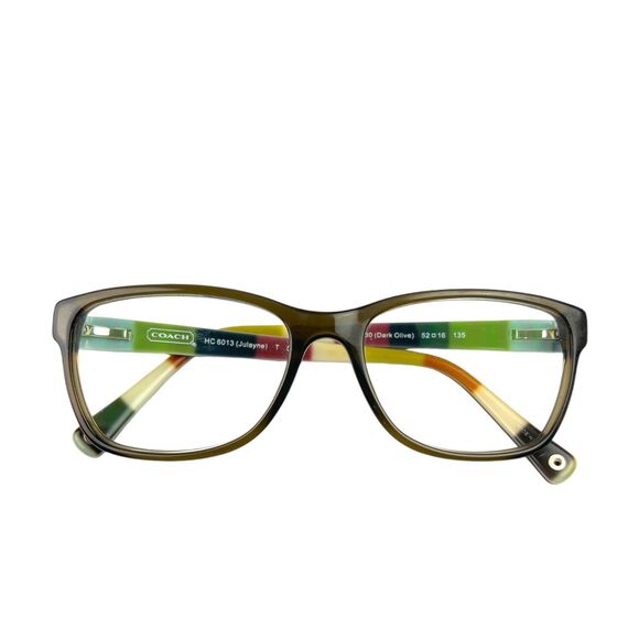 Coach Dark Olive Julayne HC6013 Prescription Eyeglass Frames 52-16-135 w/Case - Picture 2 of 10